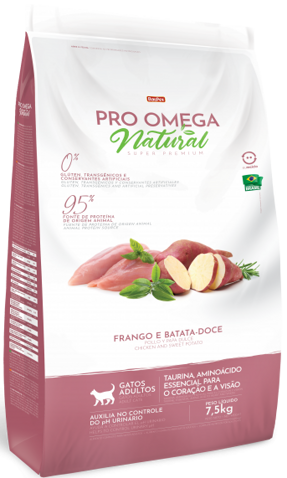 NATURAL PRO-OMEGA Gatos ADULTOS Frango / Batata-Doce сухой корм для ВЗРОСЛЫХ кошек и котов ЦЫПЛЕНОК / СЛАДКИЙ БАТАТ (1 кг)